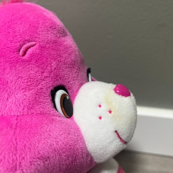 2015 Care Bears Build A Bear Cheer Bear Plush Pink Rainbow Stuffed Animal 13" - Picture 6 of 11